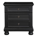  Color_Black -- Laurelin 1714BK-4 Night Stand, Hidden Drawer IMAGE 1