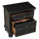  Color_Black -- Laurelin 1714BK-4 Night Stand, Hidden Drawer IMAGE 4