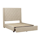  Color_Beige Size_Full -- Fairborn 5877FBE-1DW* Full Platform Bed with Storage Footboard IMAGE 2