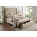  Color_Beige Size_Full -- Fairborn 5877FBE-1DW* Full Platform Bed with Storage Footboard IMAGE 8
