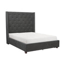  Color_Grey Size_California King -- Fairborn 5877KGY-1CKDW* California King Platform Bed with Storage Footboard IMAGE 3