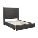  Color_Grey Size_California King -- Fairborn 5877KGY-1CKDW* California King Platform Bed with Storage Footboard IMAGE 4