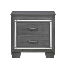  Color_Grey -- Allura 1916GY-4 Night Stand, LED Lighting IMAGE 1