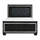  Color_Black Size_Queen -- Allura 1916BK-1* Queen Bed, LED Lighting IMAGE 1