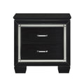  Color_Black -- Allura 1916BK-4 Night Stand, LED Lighting IMAGE 1