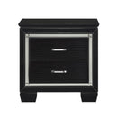  Color_Black -- Allura 1916BK-4 Night Stand, LED Lighting IMAGE 1