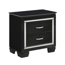  Color_Black -- Allura 1916BK-4 Night Stand, LED Lighting IMAGE 2