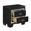  Color_Black -- Allura 1916BK-4 Night Stand, LED Lighting IMAGE 3