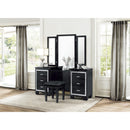  Homelegance Allura 1916BK-14 Dressing Table Stool IMAGE 2