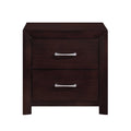  Color_Espresso -- Homelegance Edina 2 Drawer Nightstand IMAGE 1