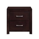  Color_Espresso -- Homelegance Edina 2 Drawer Nightstand IMAGE 1