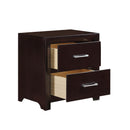  Color_Espresso -- Homelegance Edina 2 Drawer Nightstand IMAGE 3