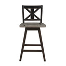  Homelegance Amsonia 5602-24BK Swivel Counter Height Chair, Black IMAGE 1