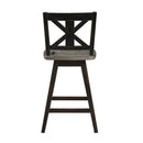  Homelegance Amsonia 5602-24BK Swivel Counter Height Chair, Black IMAGE 3