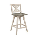  Homelegance Amsonia 5602-24WT Swivel Counter Height Chair, White IMAGE 2