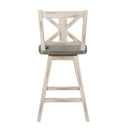  Homelegance Amsonia 5602-24WT Swivel Counter Height Chair, White IMAGE 3