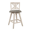  Homelegance Amsonia 5602-24WT Swivel Counter Height Chair, White IMAGE 4
