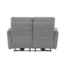  Homelegance Edition 9804DV-2PWH Power Double Lay Flat Reclining Love Seat with Power Headrests and USB Ports IMAGE 4
