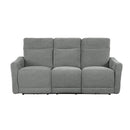  Homelegance Edition 9804DV-3PWH Power Double Lay Flat Reclining Sofa with Power Headrests and USB Ports IMAGE 1