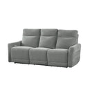  Homelegance Edition 9804DV-3PWH Power Double Lay Flat Reclining Sofa with Power Headrests and USB Ports IMAGE 2