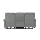  Homelegance Edition 9804DV-3PWH Power Double Lay Flat Reclining Sofa with Power Headrests and USB Ports IMAGE 3