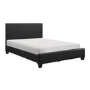  Color_Black Size_Queen -- Homelegance Lorenzi Upholstered Platform Bed IMAGE 3