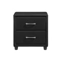  Color_Black -- Homelegance Lorenzi 2 Drawer Nightstand IMAGE 1