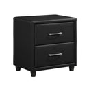  Color_Black -- Homelegance Lorenzi 2 Drawer Nightstand IMAGE 2