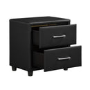  Color_Black -- Homelegance Lorenzi 2 Drawer Nightstand IMAGE 3