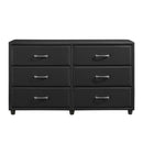  Color_Black -- Homelegance Lorenzi 6 Drawer Dresser IMAGE 1