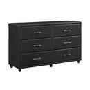  Color_Black -- Homelegance Lorenzi 6 Drawer Dresser IMAGE 2