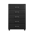  Color_Black -- Homelegance Lorenzi 5 Drawer Chest IMAGE 1