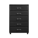  Color_Black -- Homelegance Lorenzi 5 Drawer Chest IMAGE 1