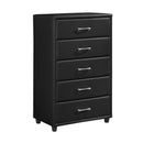  Color_Black -- Homelegance Lorenzi 5 Drawer Chest IMAGE 2
