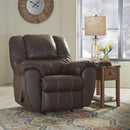  Manufacturer Color_Walnut -- Signature Design by Ashley McGann Rocker Leather Look Recliner IMAGE 3