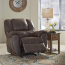  Manufacturer Color_Walnut -- Signature Design by Ashley McGann Rocker Leather Look Recliner IMAGE 4