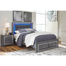 Size_Queen -- Signature Design by Ashley Lodanna Panel Bed with Storage IMAGE 2