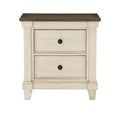  Color_Brown/ White -- Homelegance Weaver 2 Drawer Nightstand IMAGE 1