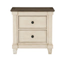  Color_Brown/ White -- Homelegance Weaver 2 Drawer Nightstand IMAGE 1
