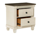  Color_Brown/ White -- Homelegance Weaver 2 Drawer Nightstand IMAGE 3