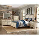  Color_Brown/ White -- Homelegance Weaver 2 Drawer Nightstand IMAGE 4