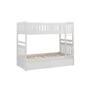  Homelegance Galen B2053W-1*T Twin/Twin Bunk Bed with Storage Boxes IMAGE 3