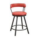  Homelegance Appert 5566-24RD Swivel Counter Height Chair, Red IMAGE 2