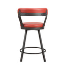  Homelegance Appert 5566-24RD Swivel Counter Height Chair, Red IMAGE 3