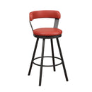  Homelegance Appert 5566-29RD Swivel Pub Height Chair, Red IMAGE 2