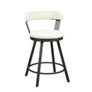  Homelegance Appert 5566-24WT Swivel Counter Height Chair, White IMAGE 2