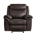  Manufacturer Color_Dark brown -- Aram 8206BRW-1 Glider Reclining Chair IMAGE 1