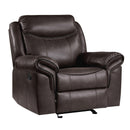  Manufacturer Color_Dark brown -- Aram 8206BRW-1 Glider Reclining Chair IMAGE 2