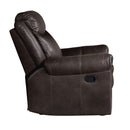  Manufacturer Color_Dark brown -- Aram 8206BRW-1 Glider Reclining Chair IMAGE 3