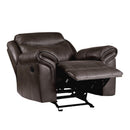  Manufacturer Color_Dark brown -- Aram 8206BRW-1 Glider Reclining Chair IMAGE 5